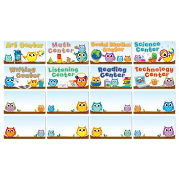 Colorful Owls Center Signs, CD-110274