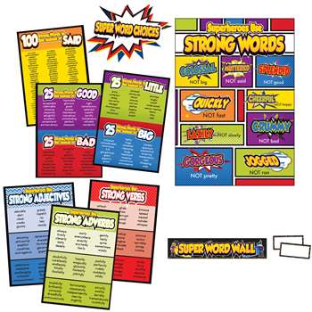 Super Power Super Word Choices Bulletin Board Set, CD-110311