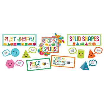 School Pop Shapes & Solids Bulletin Board Set, CD-110327