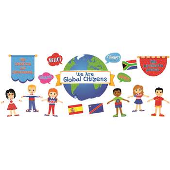 We Are Global Citizens Bulletin Board Set Gr Pk-5 , CD-110346