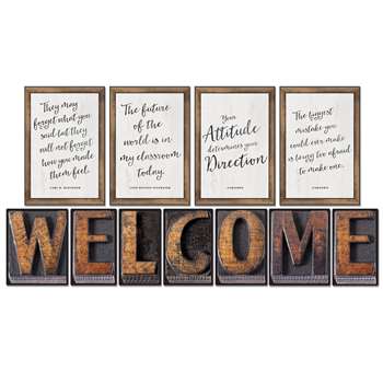 Industrial Chic Welcome Bulletin Board Set School , CD-110401