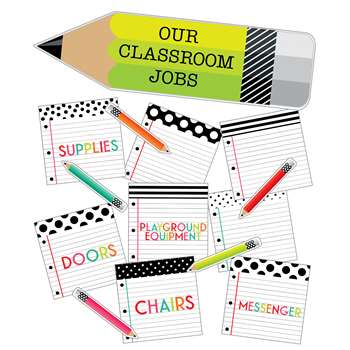 Brights Classroom Jobs Mini Bulletin Board Set Bla, CD-110493