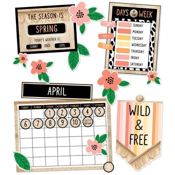 Safari Calendar Bulletin Board Set, CD-110539