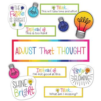 Growth Mindset Mini Bulletn Bord St Light Bulb Mom, CD-110543