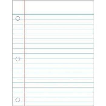 Notebook Paper Laminated Chartlet By Carson Dellosa