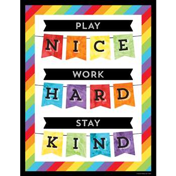 Play Nice Work Hard Stay Kind Chart, CD-114241