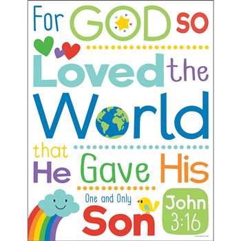 John 3:16 Chart, CD-114288