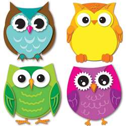 Colorful Owls Cut Outs, CD-120195