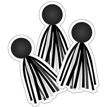 Black & White Tassels Cut-Outs Simply Stylish, CD-120553