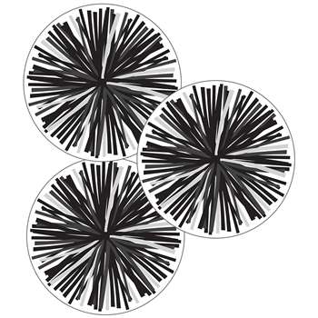Black & White Poms Cut-Outs Simply Stylish, CD-120554