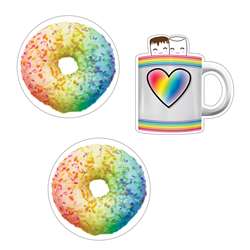 Donuts And Cocoa Mugs Cut-Outs Industrial Cafe, CD-120588