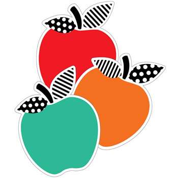 Brights Apples Extra-Large Cut-Outs Black White & , CD-120604