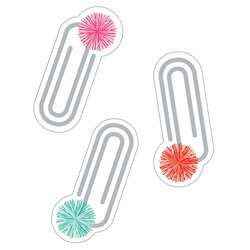 Brights Paper Clips Mini Cut-Outs Black White & St, CD-120608