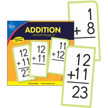 Addition Facts Thru 12 Flash Cards, CD-134053