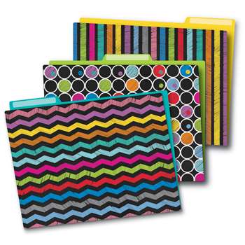 Colorful Chalkboard Folders, CD-136006