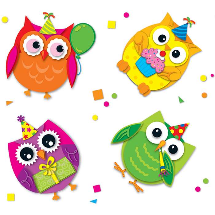 Celebrate With Colorful Owls By Carson Dellosa