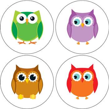 Colorful Owls Chart Seals By Carson Dellosa