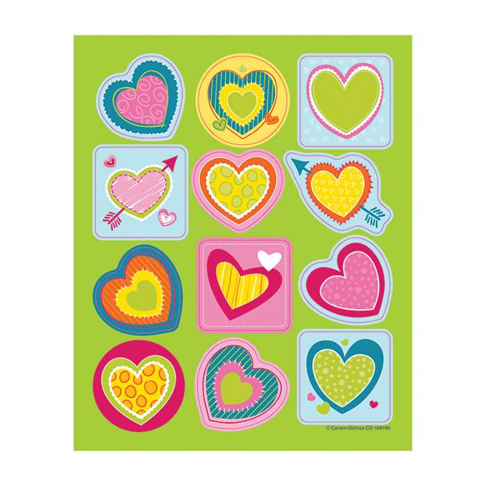 Bright Hearts Shape Stickers, CD-168190