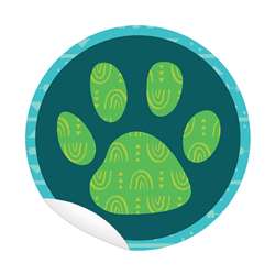 One World Paw Print 10Pk Floor Decals, CD-168305