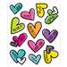 Doodle Hearts Shape Stickers Kind Vibes - CD-168307