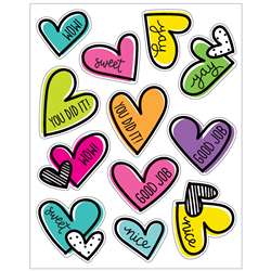 Doodle Hearts Shape Stickers Kind Vibes, CD-168307