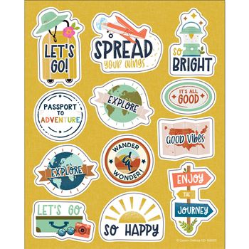 Think Positive Motivationl Stickers Lets Explore, CD-168320