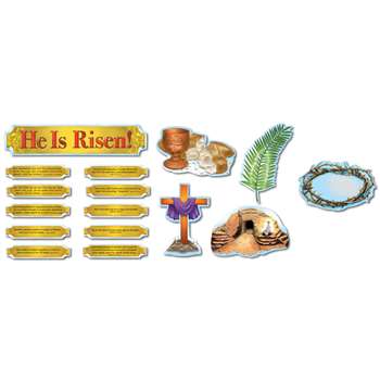 He Is Risen Bulletin Board Set By Carson Dellosa