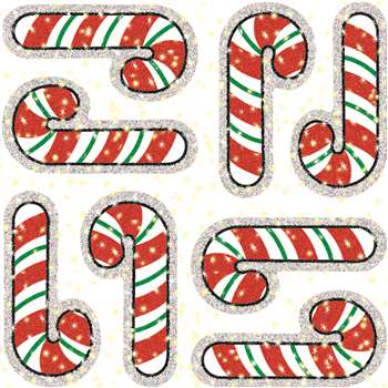 Dazzle Stickers Candy Canes 75-Pk Acid & Lignin Free By Carson Dellosa