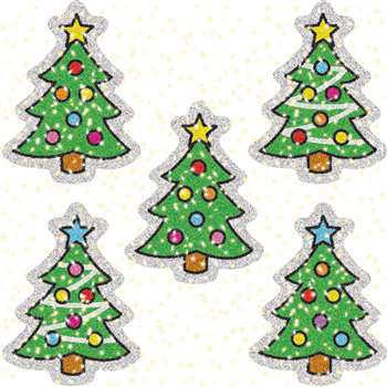 Dazzle Stickers Christmas Trees 75 Acid & Lignin Free By Carson Dellosa