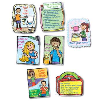 Hygiene Bulletin Board Set Kid-Drawn By Carson Dellosa