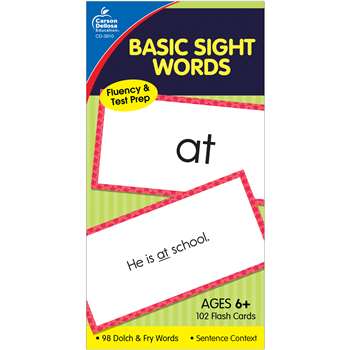 Flash Cards Basic Sight Words 6 X 3 By Carson Dellosa