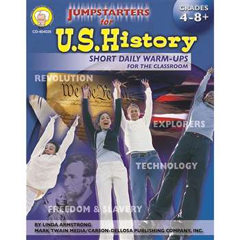 Jumpstarters For Us History Grade 4-8+ By Carson Dellosa