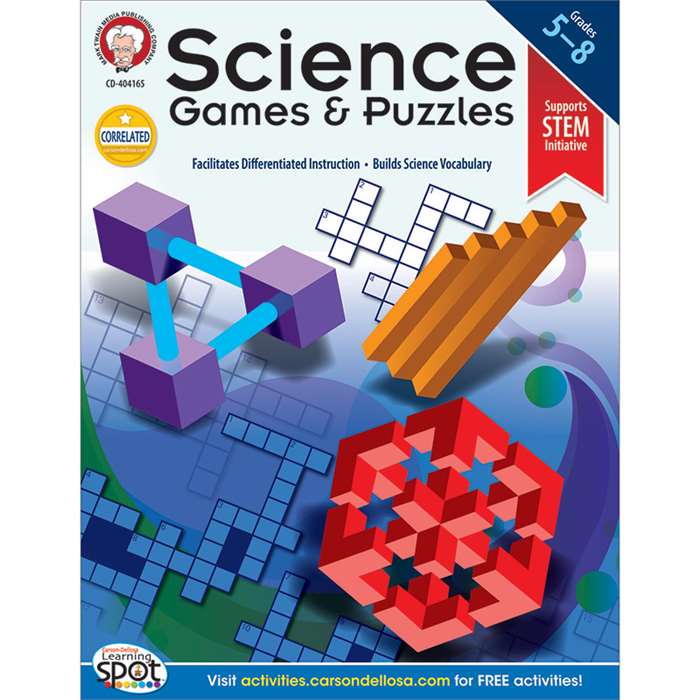 Science Games And Puzzles By Carson Dellosa