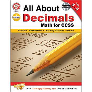 All About Decimals Book Gr 5-8, CD-404213