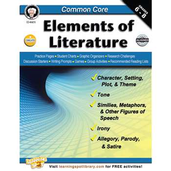 Shop Common Core Elements Of Literature Book Gr 6-8 - Cd-404215 By Carson Dellosa