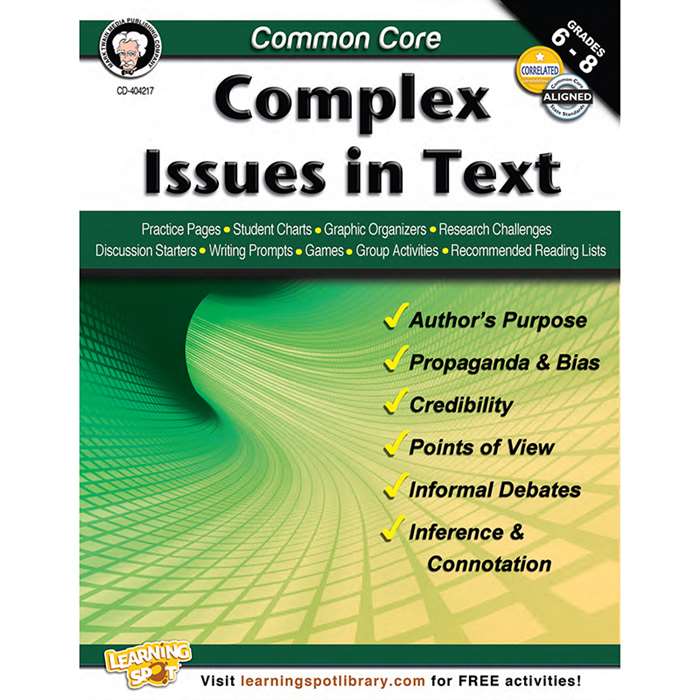 Shop Common Core Complex Issues In Text Book Gr 6-8 - Cd-404217 By Carson Dellosa