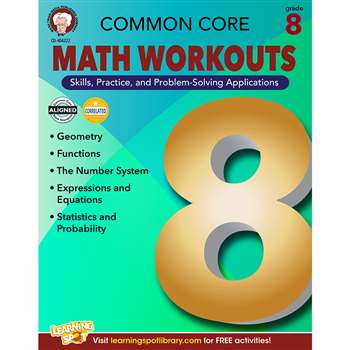 Shop Gr 8 Common Core Math Workouts Book - Cd-404222 By Carson Dellosa