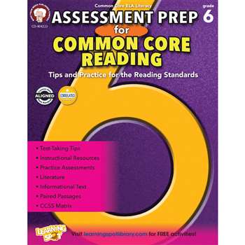Gr 6 Assessment Prep For Common Core Reading, CD-404223