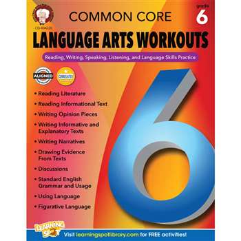 Gr 6 Common Core Language Arts Workouts, CD-404226