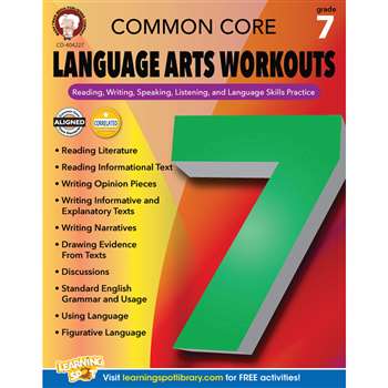 Gr 7 Common Core Language Arts Workouts, CD-404227