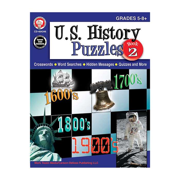 Us History Puzzles Book 2 Gr 5-8, CD-404246