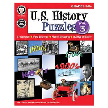 Us History Puzzles Book 3 Gr 5-8, CD-404266