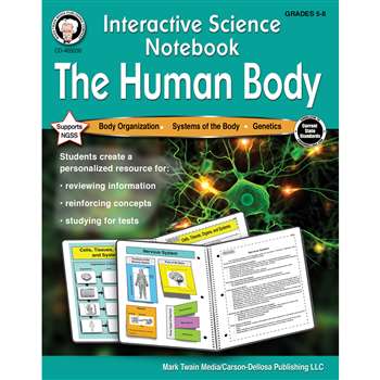 The Human Body Workbook Interactive Science Notebo, CD-405030