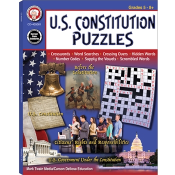 US CONSTITUTION PUZZLES WORKBOOK - CD-405081