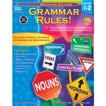 Grammar Rules Gr 1-2 Basic Grammar Skills By Carson Dellosa