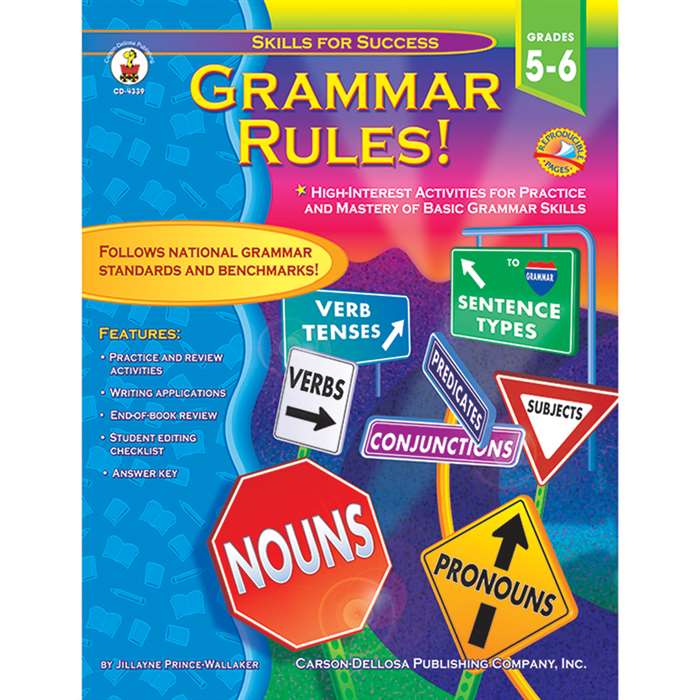 Grammar Rules Gr 5-6 Basic Grammar Skills By Carson Dellosa