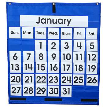 Pocket Chart Monthly Calendar 25 X 28 By Carson Dellosa