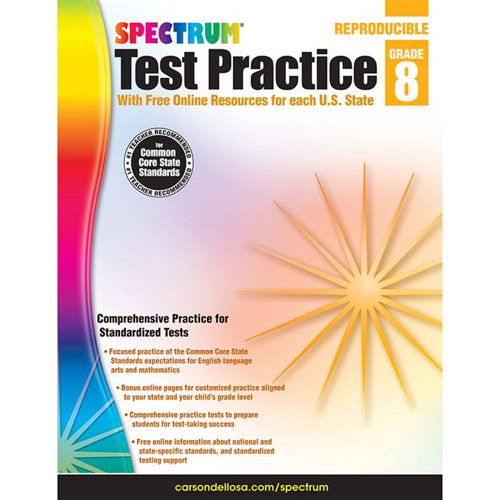 Test Practice Gr 8 By Carson Dellosa