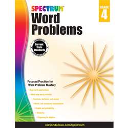 Spectrum Gr4 Word Problems Workbook, CD-704490