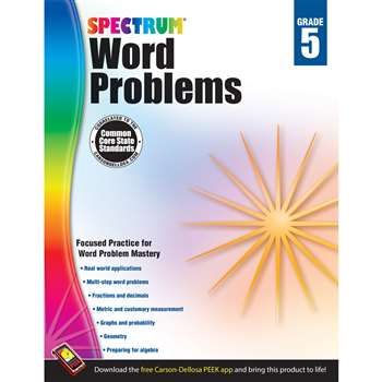 Spectrum Gr5 Word Problems Workbook, CD-704491